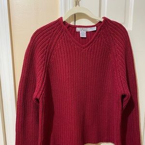 EDDIE BAUER- RED SWEATER